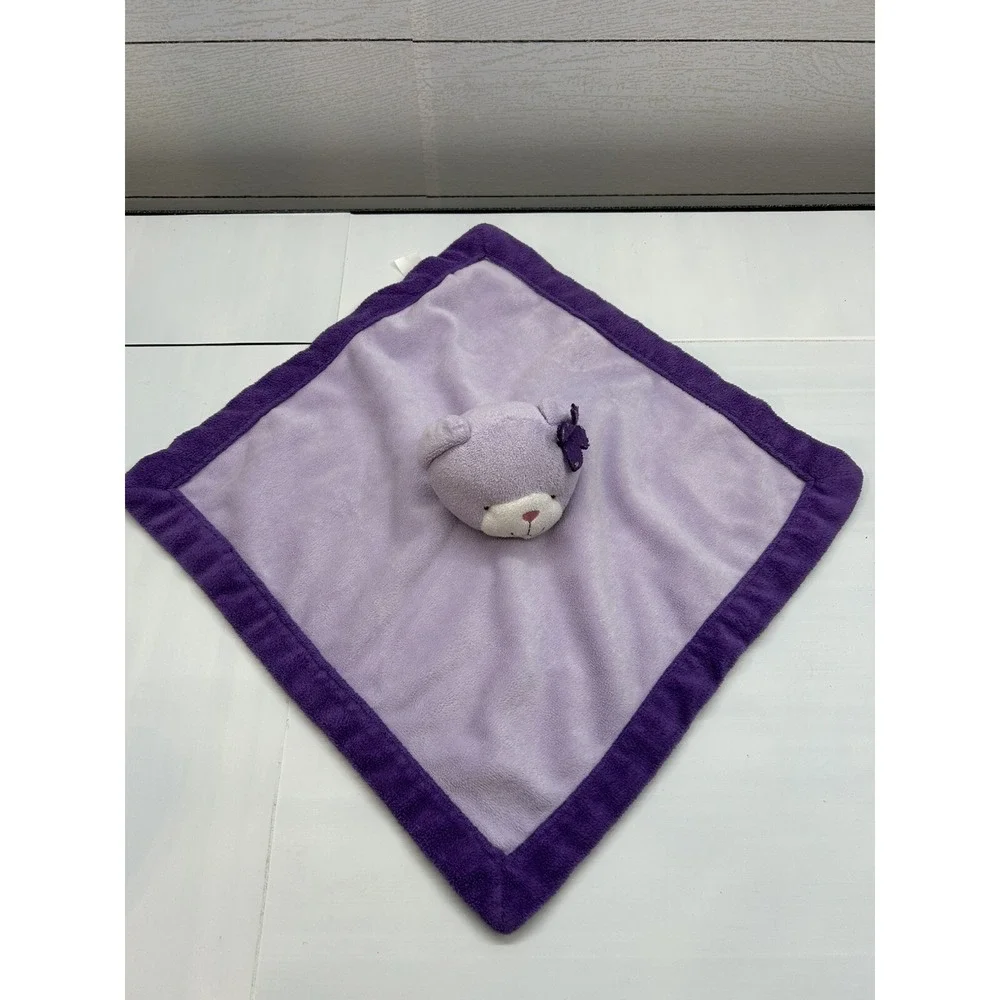 TIDDLIWINKS PURPLE TEDDY BEAR SECURITY BLANKET BABY STUFFED ANIMAL PLUSH‎ LOVEY